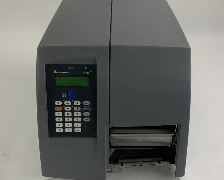 Intermec PM4i 203dpi IPL Thermal Label Printer - Tested Missing Front Door