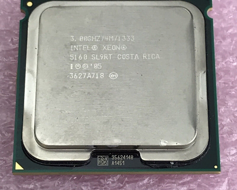 Lot of 4 Intel Xeon E5160 Dual-Core 3.0GHz SL9RT CPU Socket LGA771