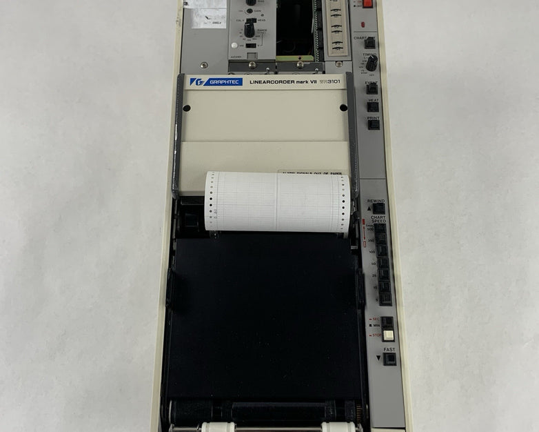Graphtec WR3101 Linearcorder Mark VII Powers and Prints Not Fully Tested