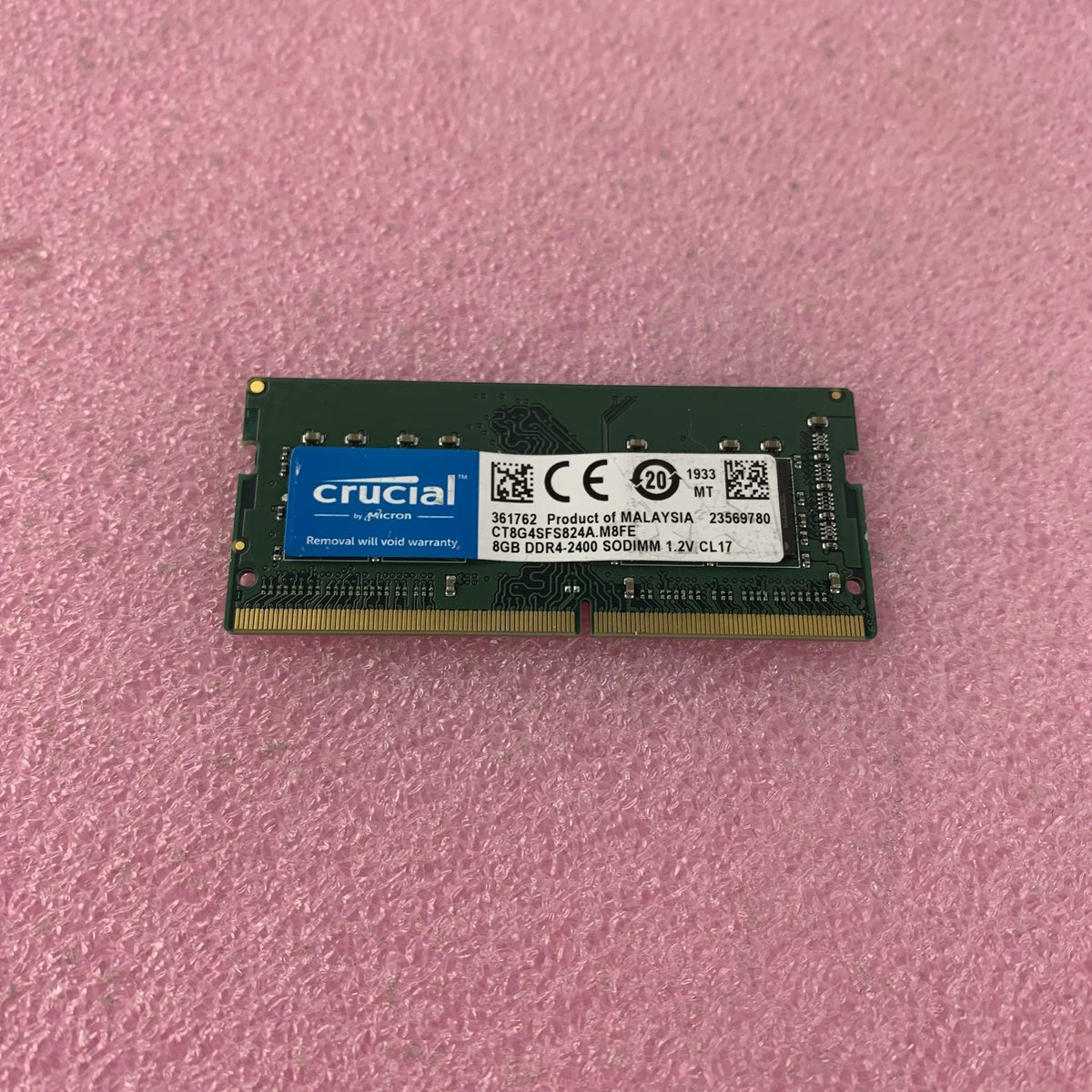 Crucial Micron 8GB DDR4-2400 SODIMM 1.2V CL 17 - Untested2