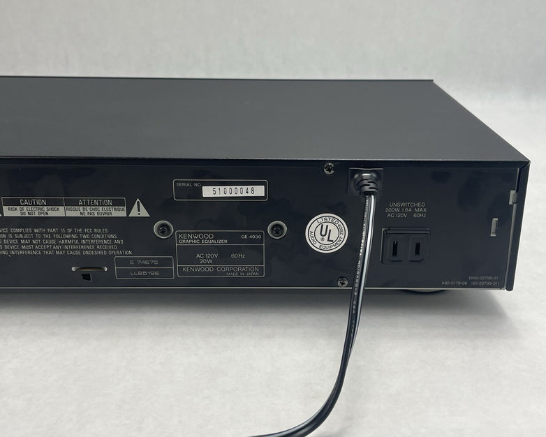Kenwood GE-4030 Stereo Graphic Equalizer Dual Spectrum Analyzer
