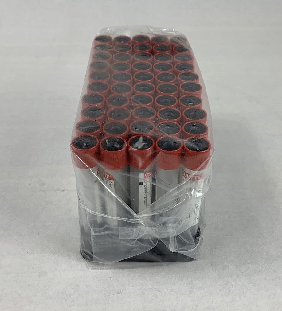 Vacuette 455092 9ml CAT Serum Clot Activator 13x100 50pcs Non-Ridged Tubes