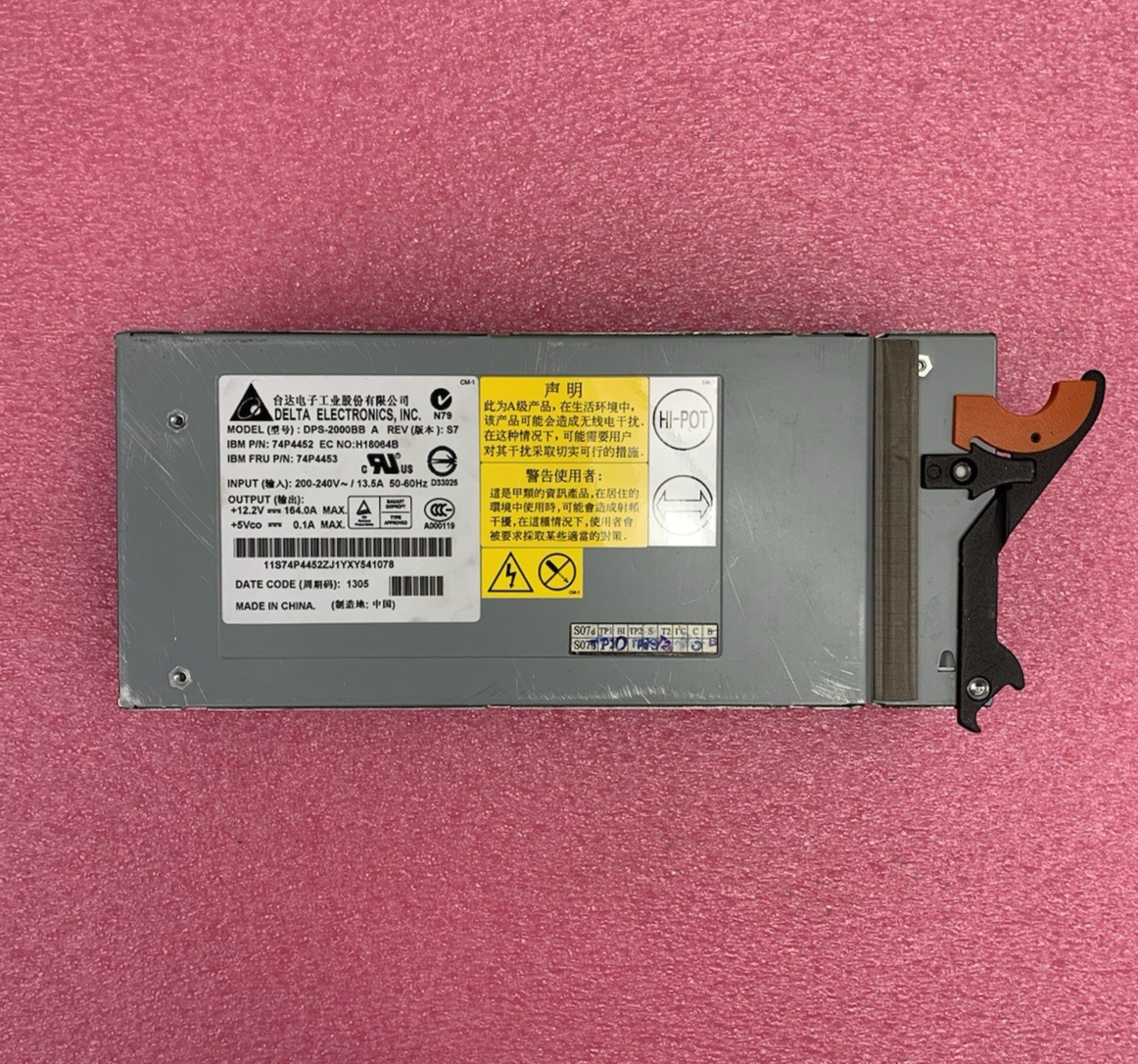 Delta Electronics DPS-2000BB A Rev S7 74P4452 2000W Power Supply