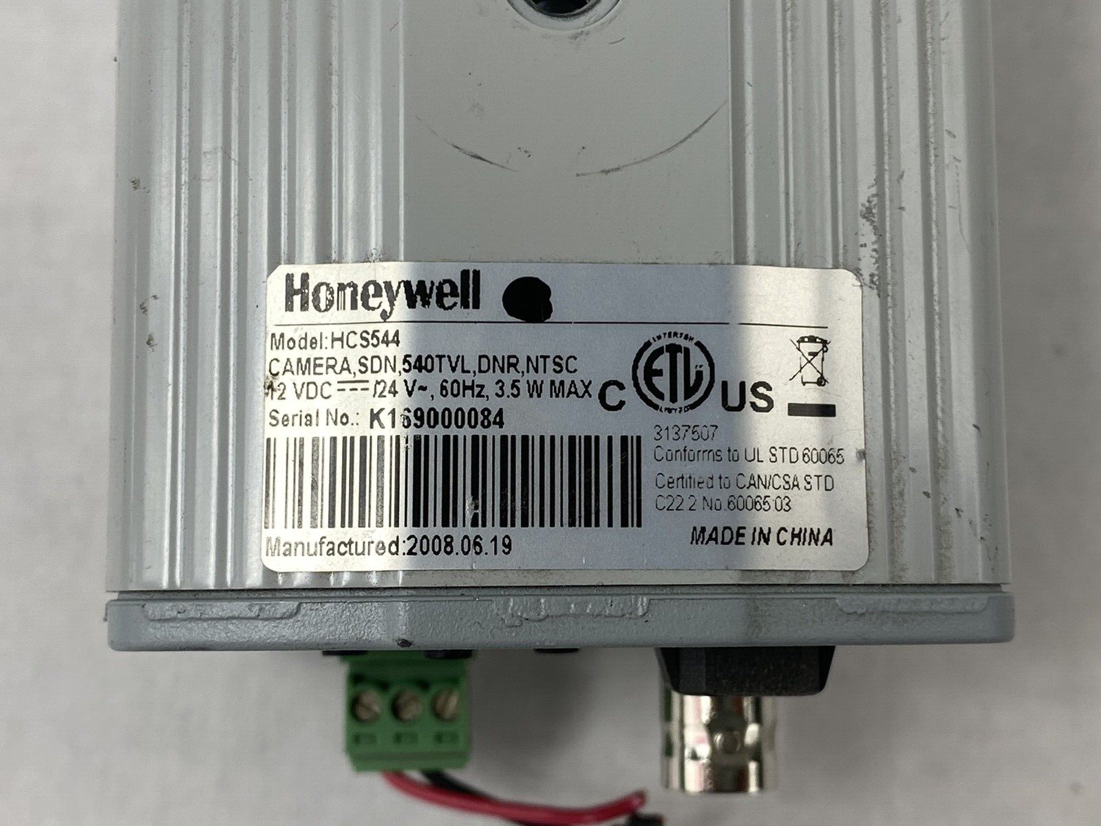 Honeywell HCS544 Day/Night Color Camera Tested