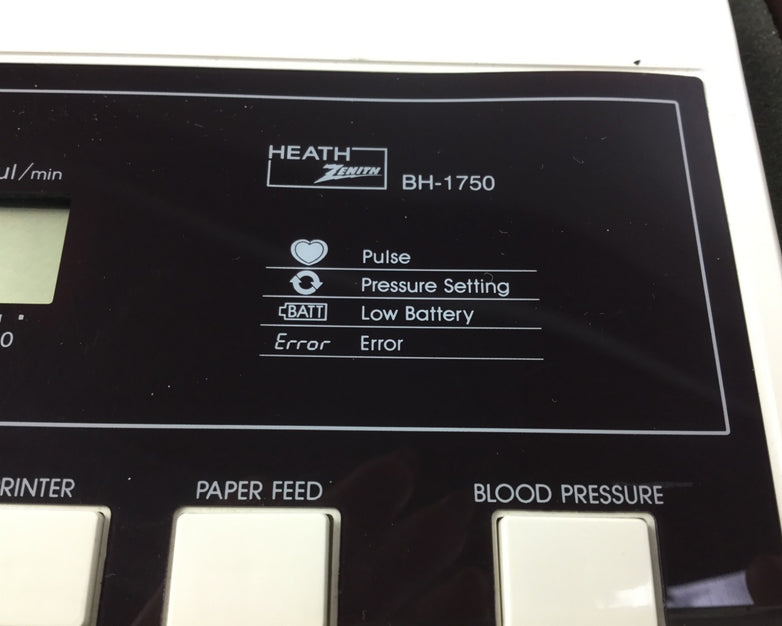 Heath Zinith BH-1750 Blood Pressure and Pulse Rate  Powers On  Parts Repair ONLY