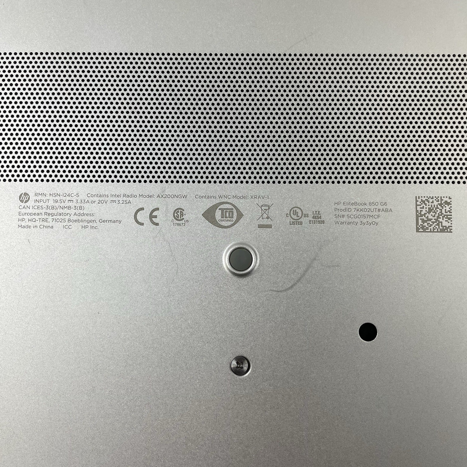 HP EliteBook 850 G6 15.6" i7-8665U 1.90 GHz 8 GB RAM No SSD/OS/AC16