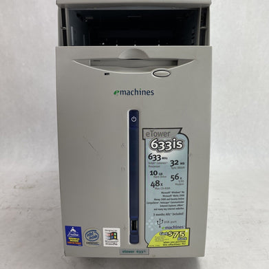 eMachines eTower 633is MT Intel Celeron 633HMz 512MB RAM No HDD No OS