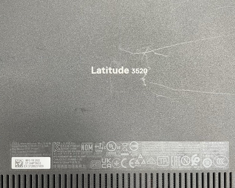 Dell Latitude 3520 15.6" i5-1135G7 2.40 GHz 8 GB RAM No SSD/OS/AC - Worn Keys