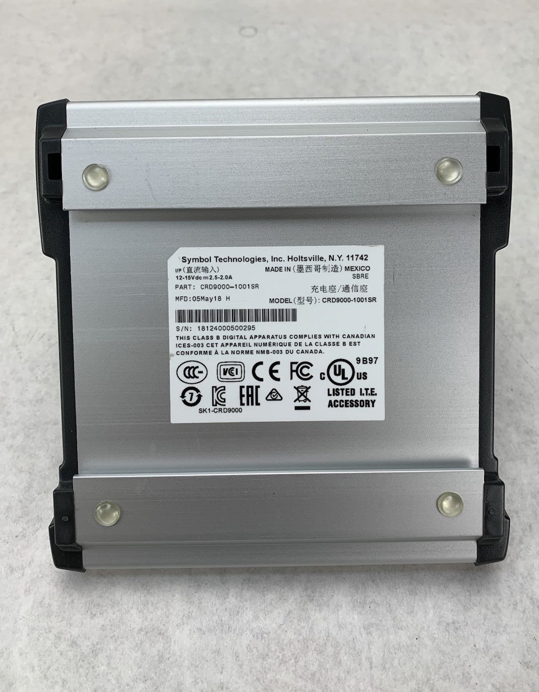 Symbol CRD9000-1001SR Charging Cradle - No AC Adapter Power Supply7