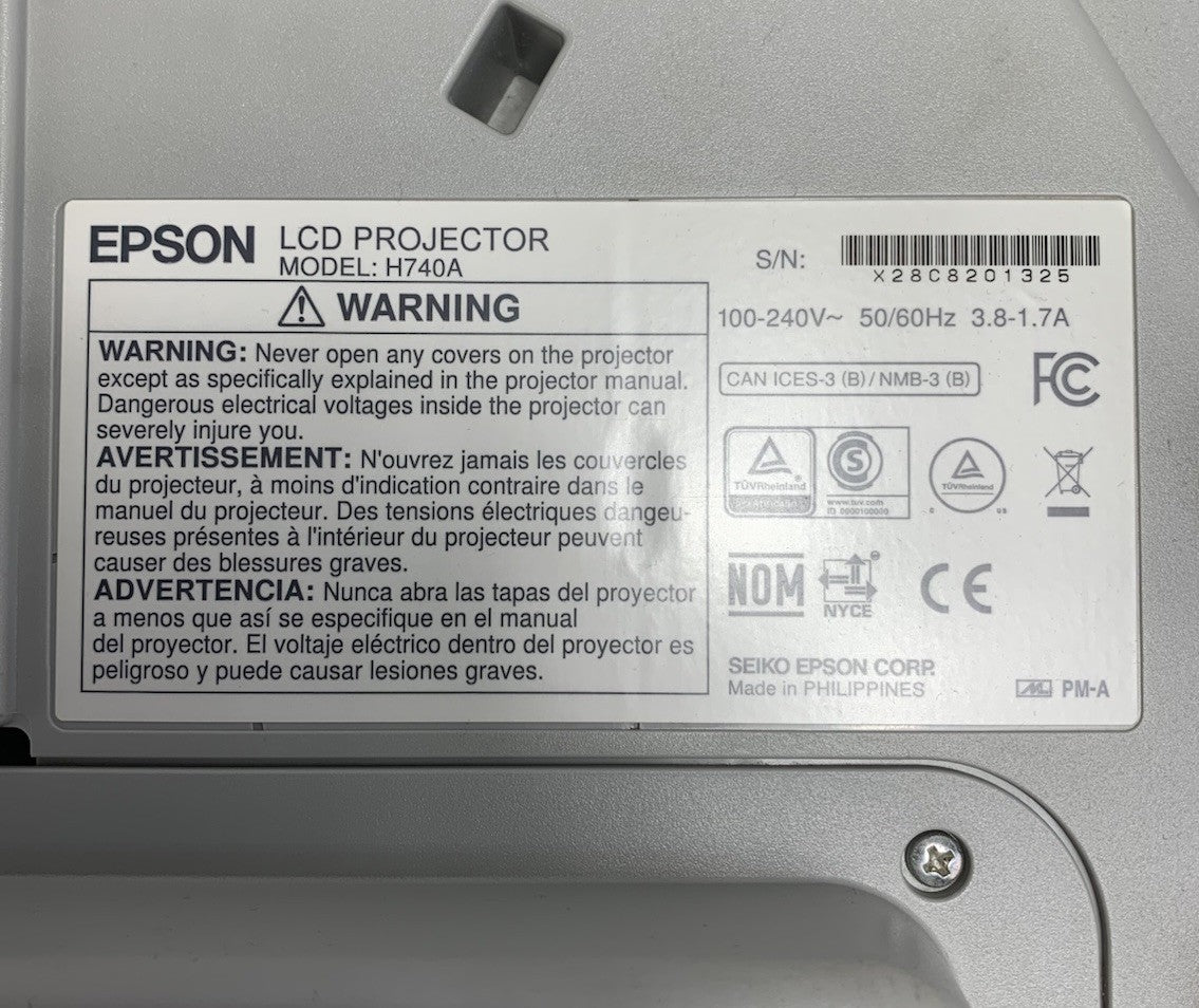 Epson PowerLite 695Wi H740A LCD Lamp Projector 4301 Lamp Hours - Dim No Remote7