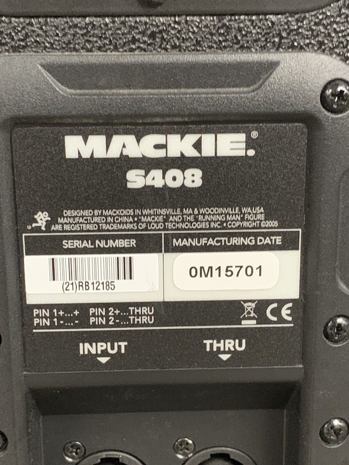 Mackie S408 Loud Speaker Tested Pair of 2