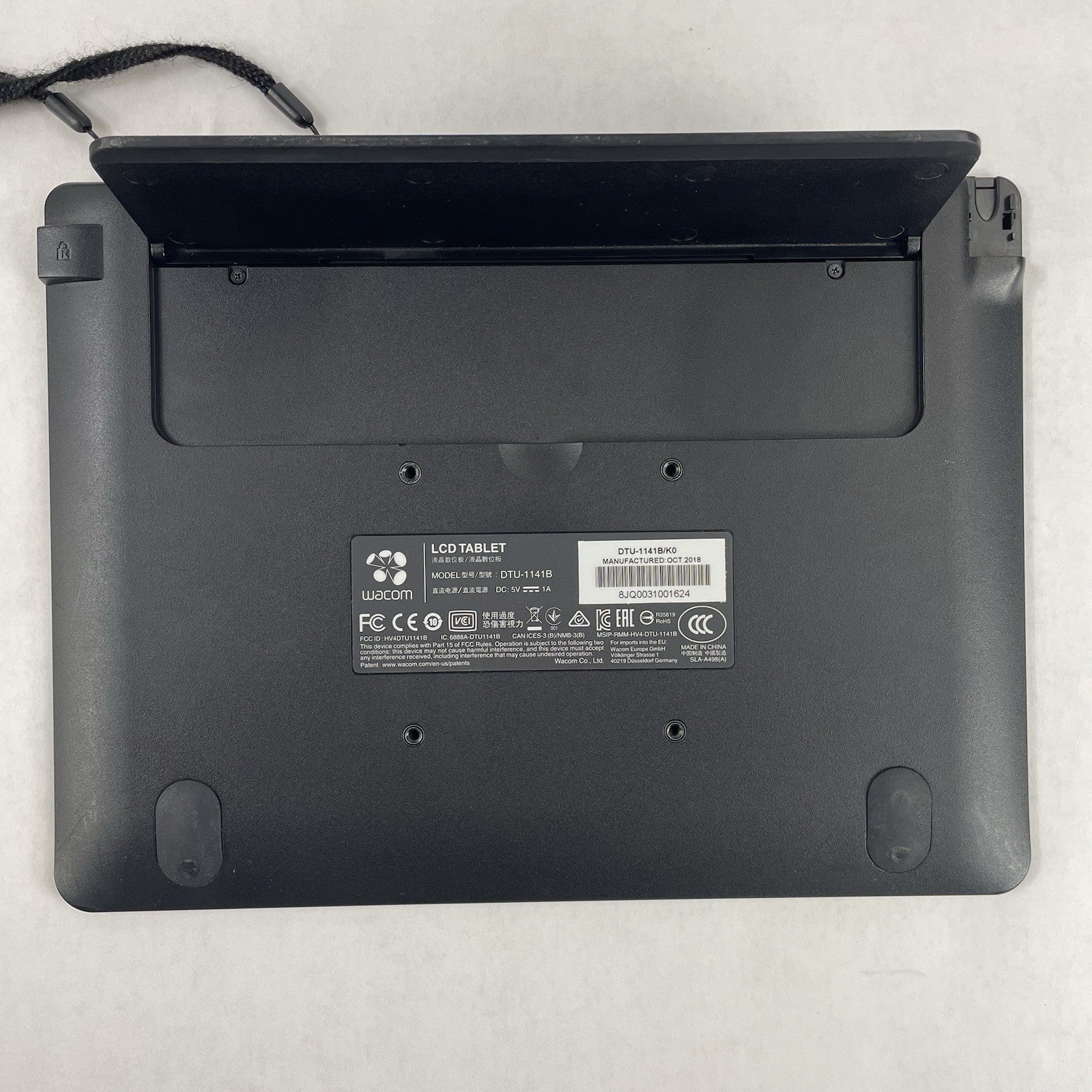 Wacom DTU-1141B 10.1" FHD Drawing Tablet - Bad Stylus Cable/No Power Cord & Cord5