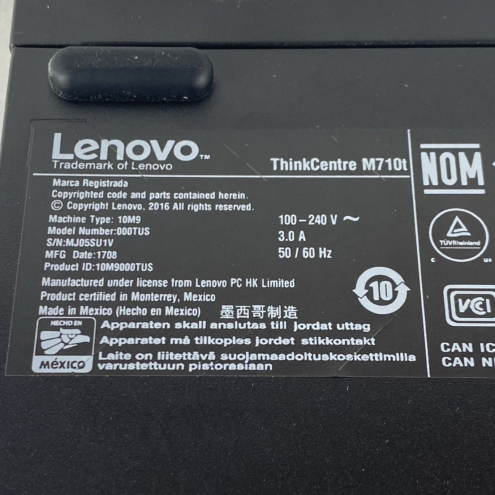 Lenovo ThinkCentre M710T MT Intel Core i7-7700 3.60 GHz 8 GB RAM No HDD/OS8