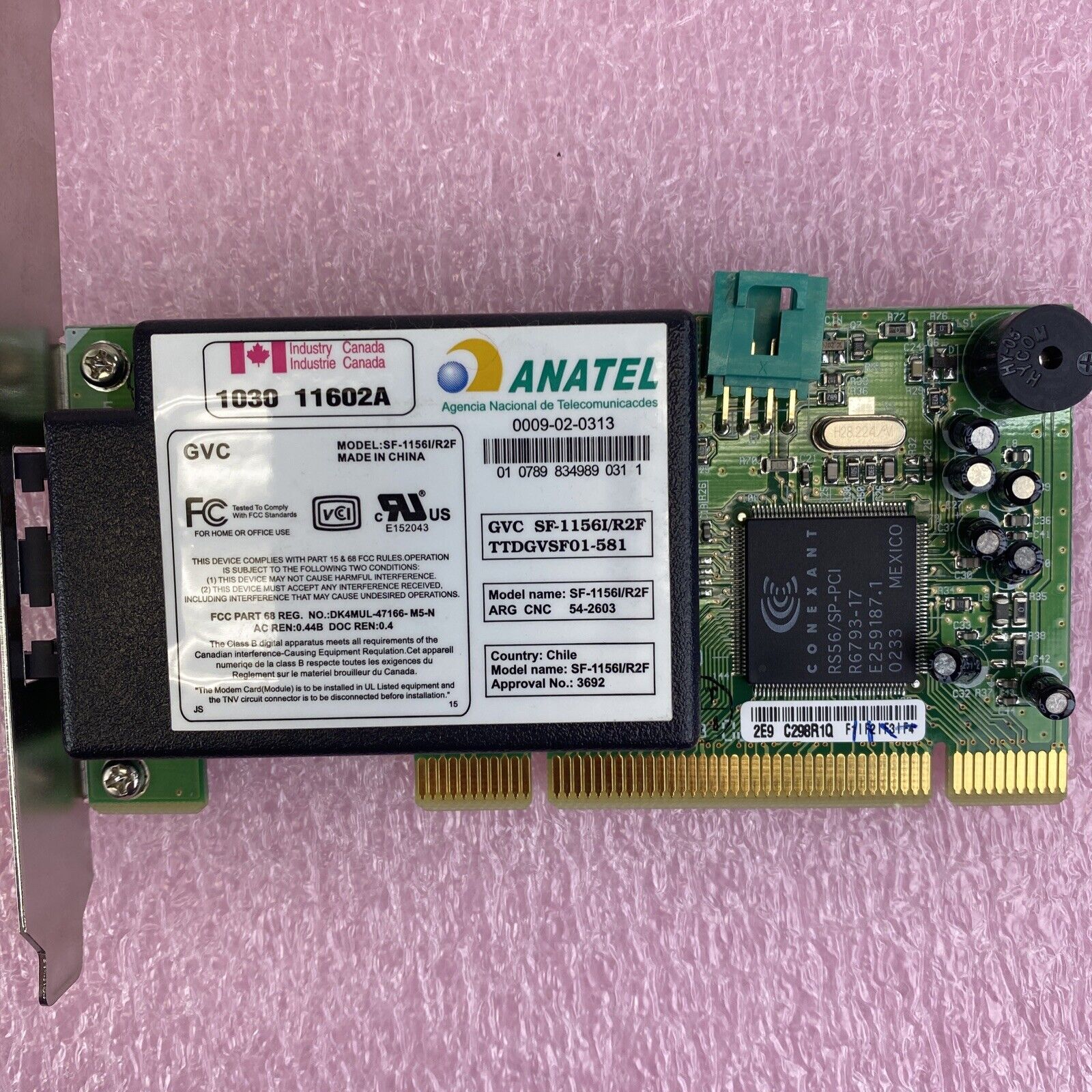 GVC SF-1156I/R2F Dell 08F217 dial-up modem lot of 2