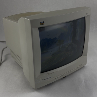 ViewSonic E641 14" VGA Color CRT Computer Monitor Dim No Stand Retro Gaming