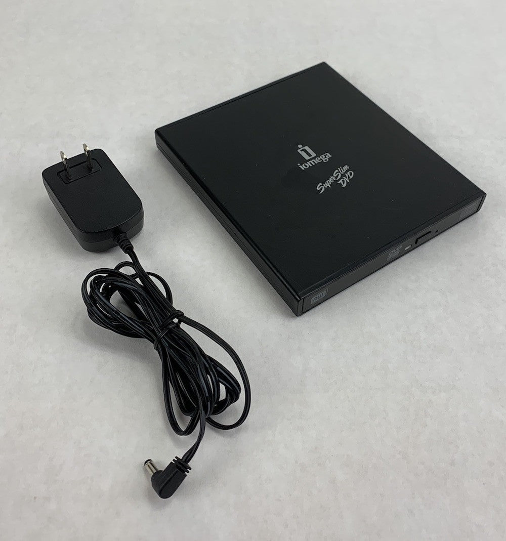 Iomega Super Slim DVD 31785700 DVD Drive w/ AC Adapter Power Supply