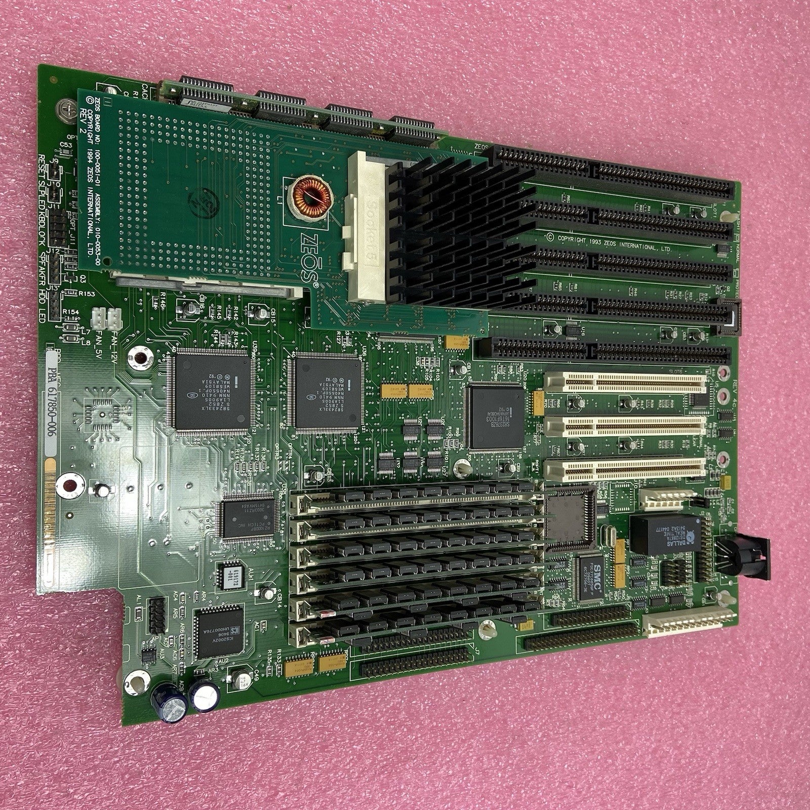 Vintage Zeos Pantera PBA 617850-006 Motherboard Pentium 90MHz 47MB RAM 5X ISA1