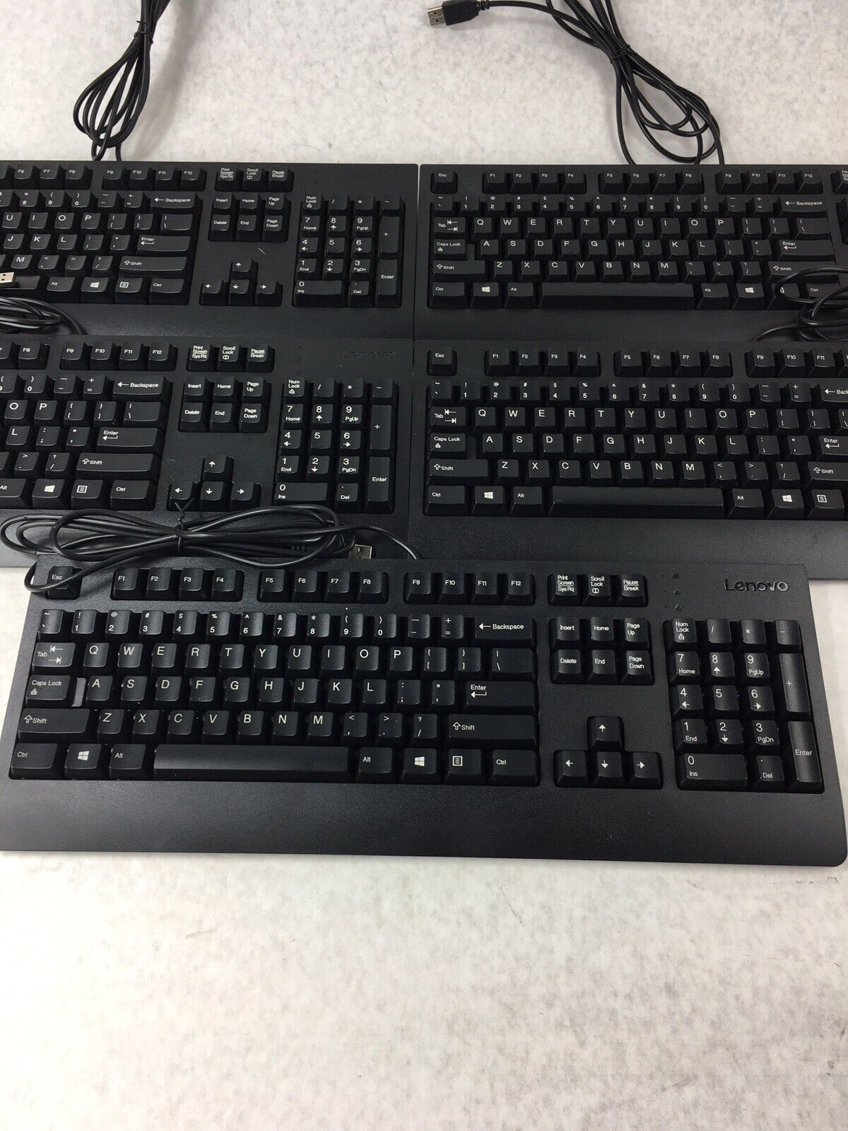 Lot of 5 Lenovo Preferred Pro II (00XH688, SK-8827) USB Keyboard
