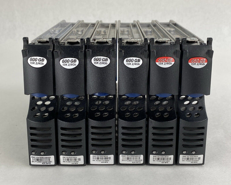 Lot of 6 EMC 005049032 / 005049033 3.5" Hard Drive Caddy Tray