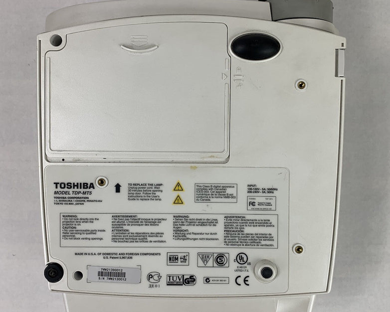 Toshiba TDP-MT5 LCD Projector 799 Lamp Hours