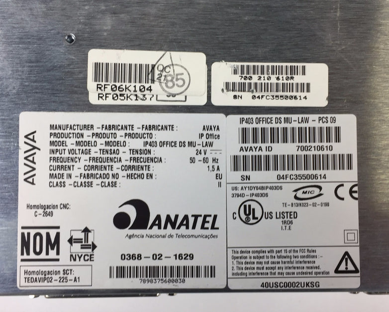 Avaya IP403 Office DS MU - LAW-PSC 09 Communication Control Unit 700210610
