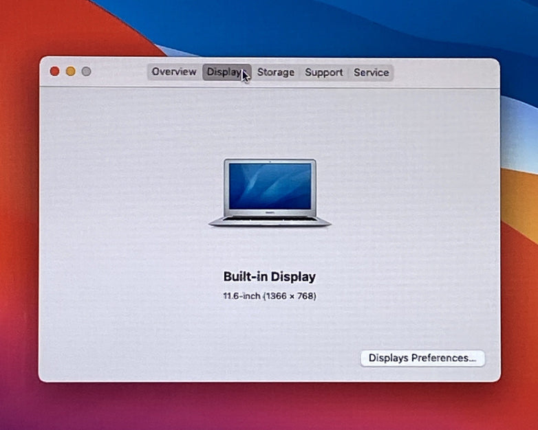 Apple MacBook Air A1465 2014 11" 1.4GHz i5 4GB RAM 120GB SSD os11.7.11 14 Cycles