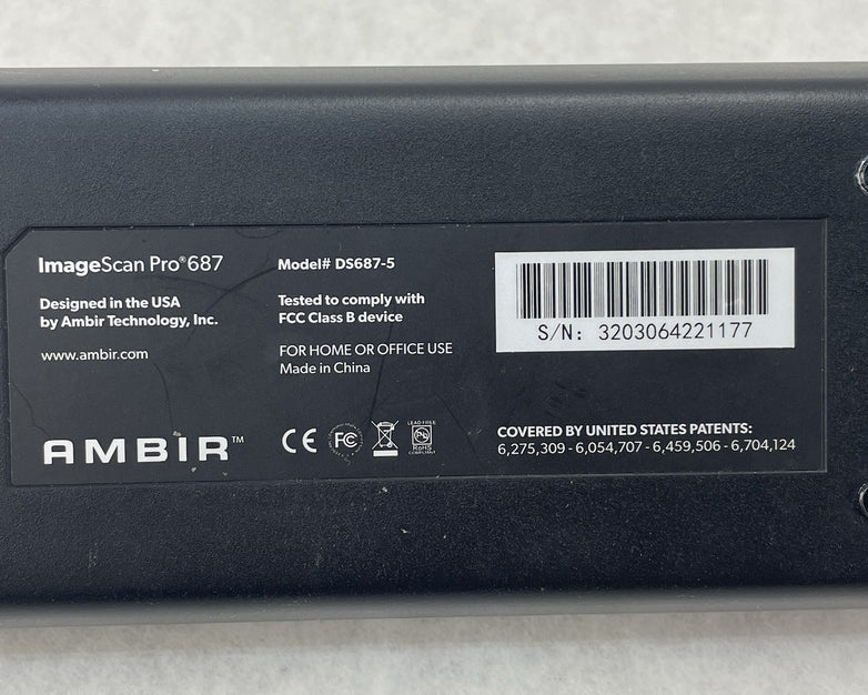 Ambir DS687-5  ImageScan Handheld Scanner Power Tested