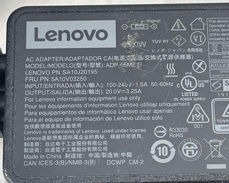 Lenovo ADP-65ME B AC Adapter Lot of 10