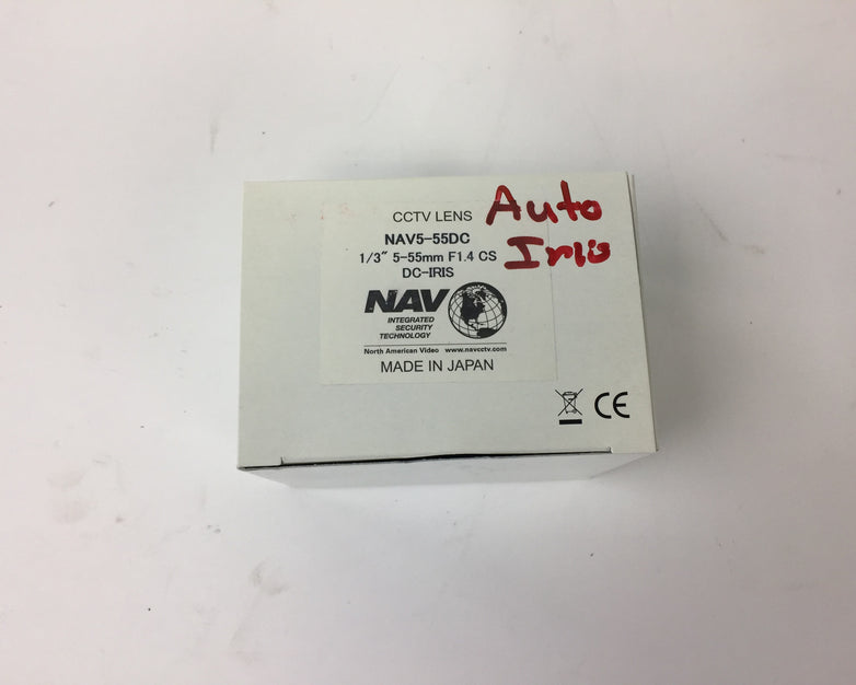 NAV CCTV Lens NAV5-55DC 1/3" 5-55MM F1.4 CS DC-Iris Automatic Iris