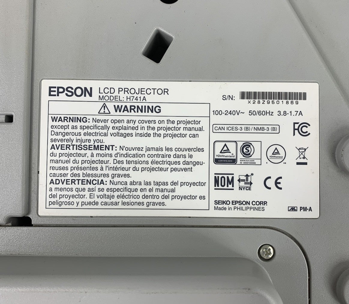 Epson H741A BrightLink 685Wi LCD Projector 2402 Lamp Hours