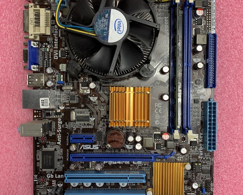 Asus P5G41-M LE Motherboard Pentium Dual-Core E6300 2.8GHz 2GB RAM w/ Shield