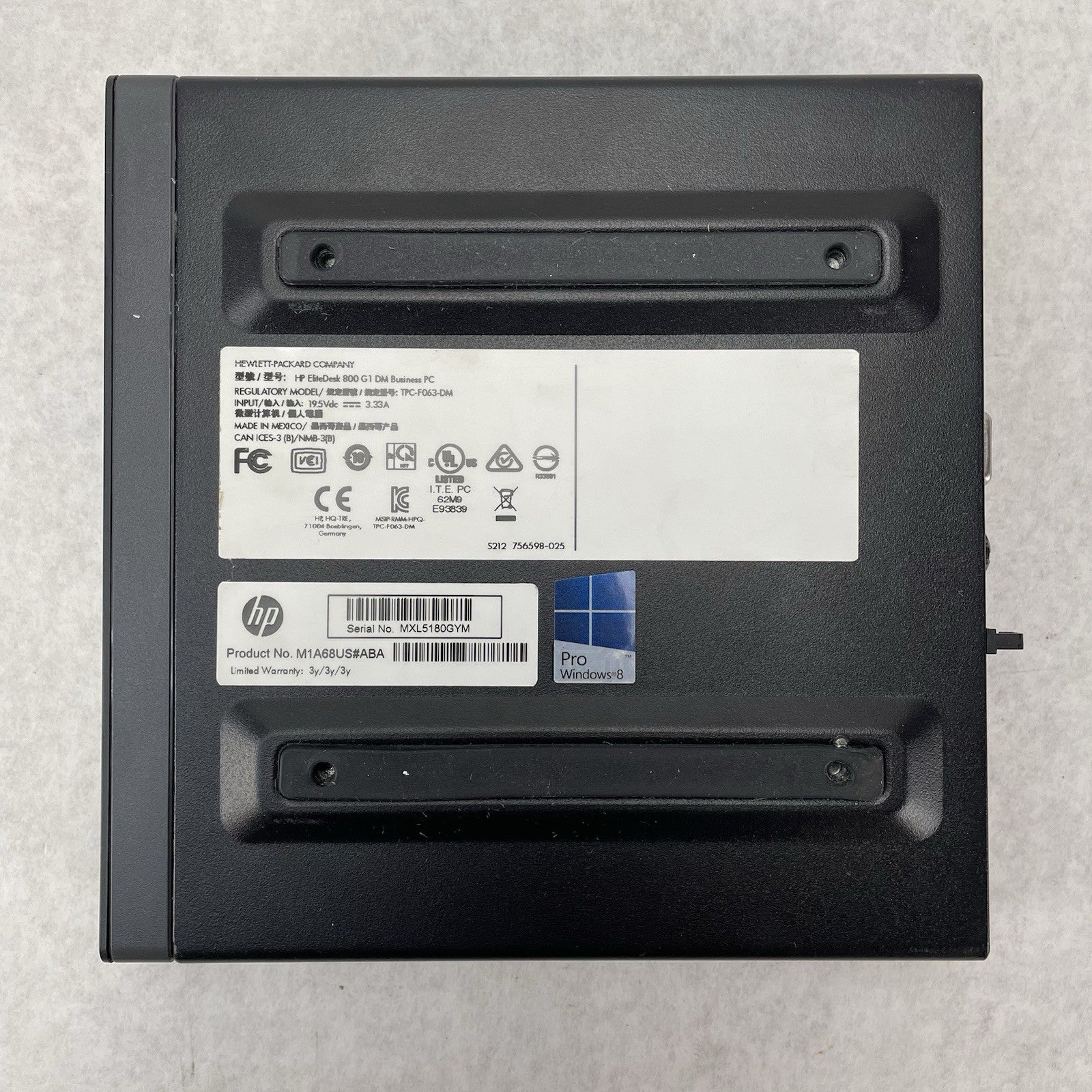 HP EliteDesk 800 G1 Micro i5-4590T 2.00 GHz 8 GB RAM No SSD/OS/AC - Bad USB6