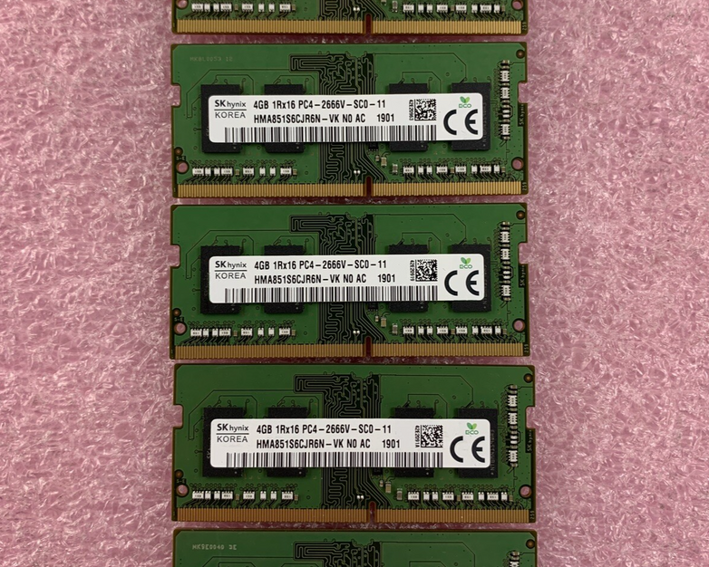 Hynix HMA851S6CJR6N-VK 4 GB Laptop Memory Module DDR4 SDRAM Lots of 5x