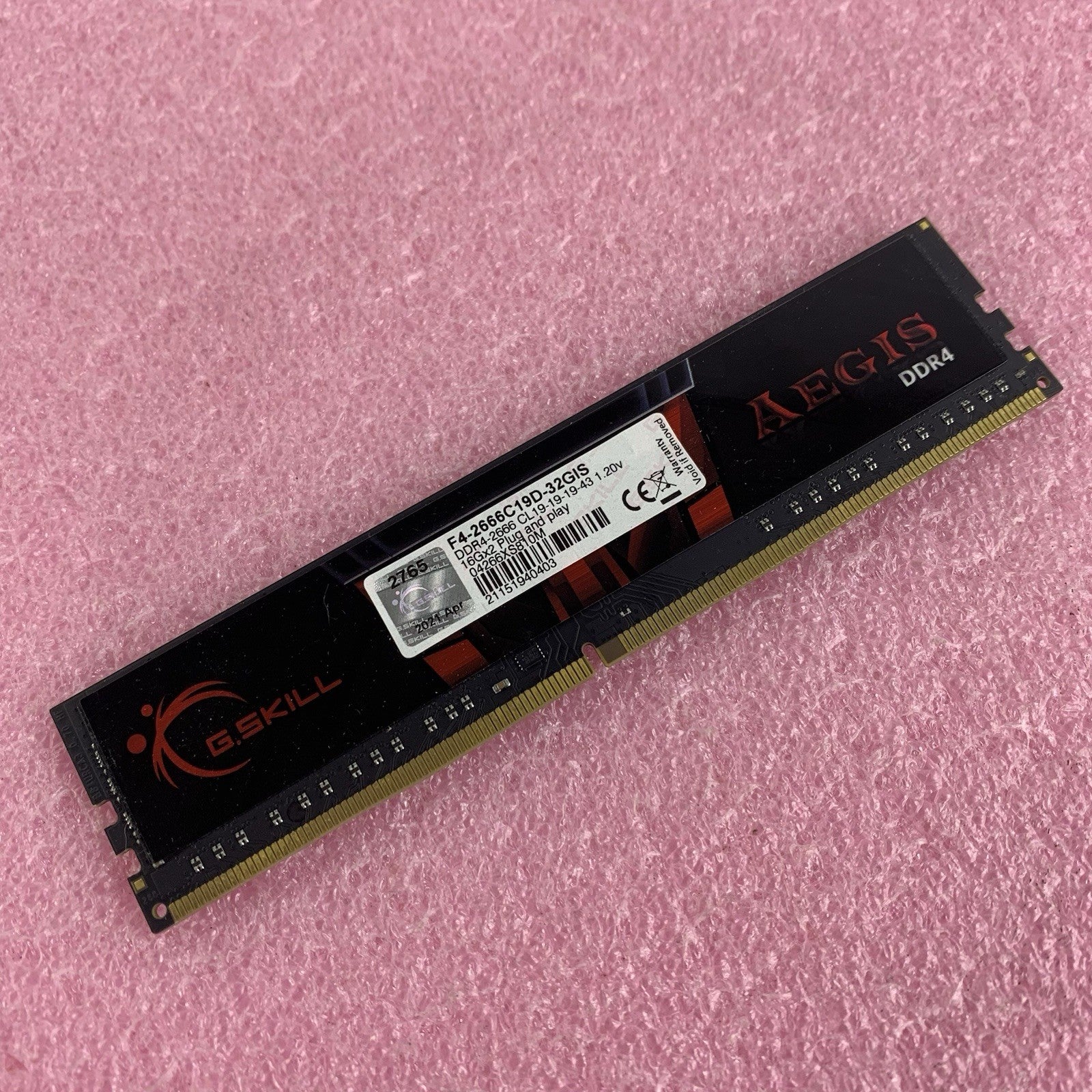 G.SKILL F4-2666C19D-32GIS Aegis Series DDR4 RAM 16 GB  2666MT/S Computer Ram0