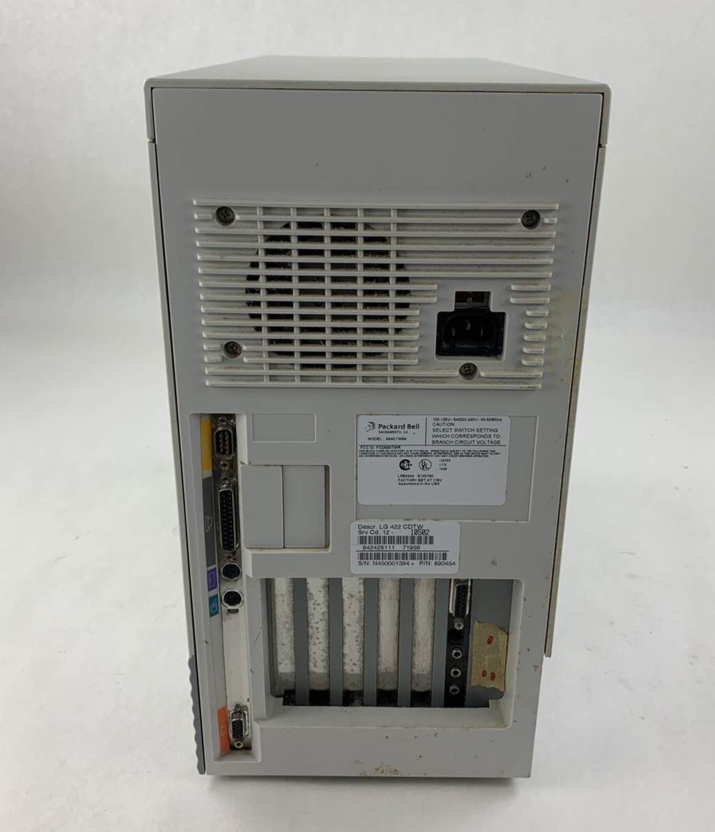 Packard Bell Legend 422CDT Vintage PC Pentium 120 MHz 16 MB Ram No OS No HDD