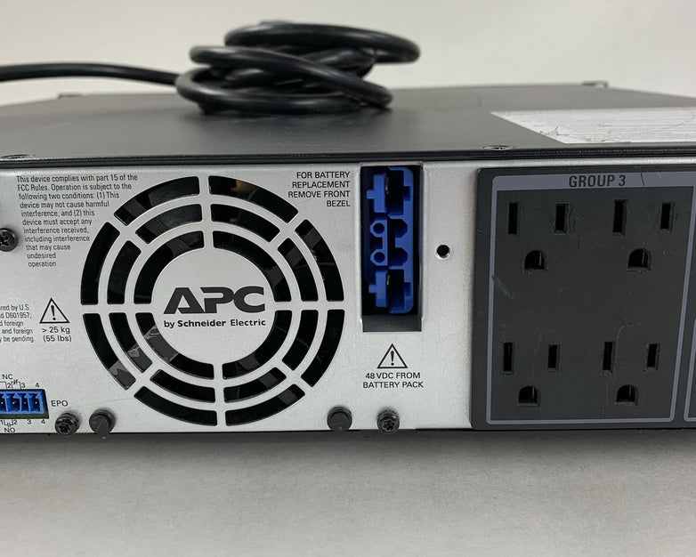 APC SMX1500RM2UNC SmartUPS 1500VA/1200W 120V Rack Tested No Batteries No Caddy