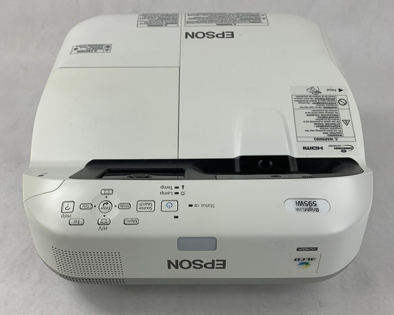 Epson BrightLink 595Wi H599A LCD Lamp Projector 1610 Lamp Hours - No Remote