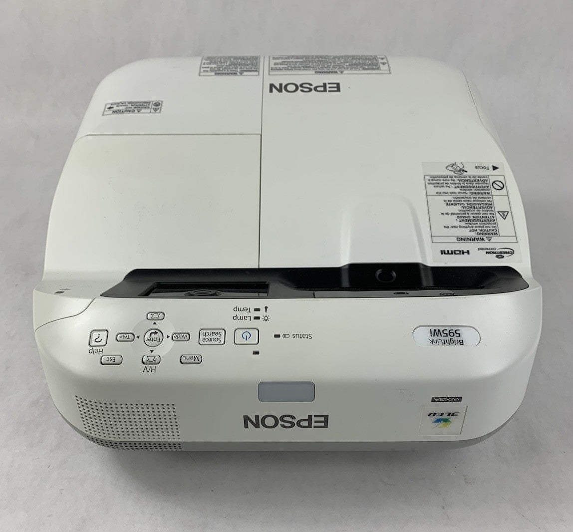 Epson BrightLink 595Wi H599A LCD Lamp Projector 1610 Lamp Hours - No Remote3