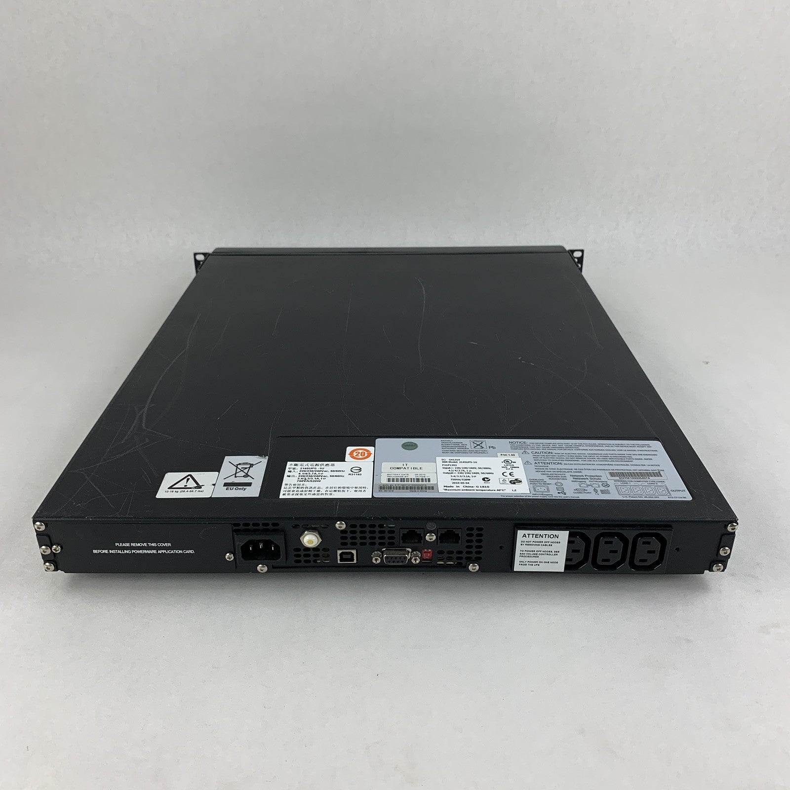 IBM 2145UPS-1U uninterruptable Power Supply Tested No Batteries W/ Caddy