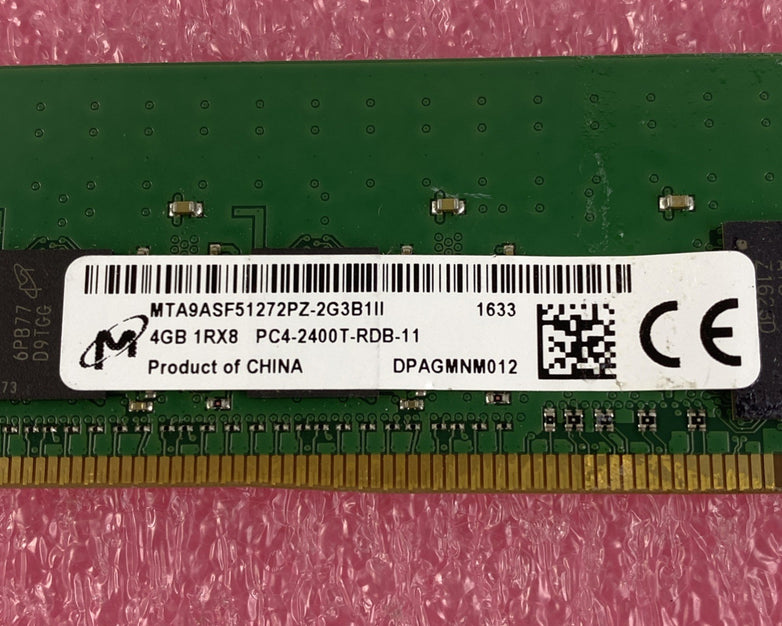 Micron 4GB DDR4 PC4-2400T Desktop Memory Ram MTA9ASF51272PZ-2G3B1II - Lot of 2