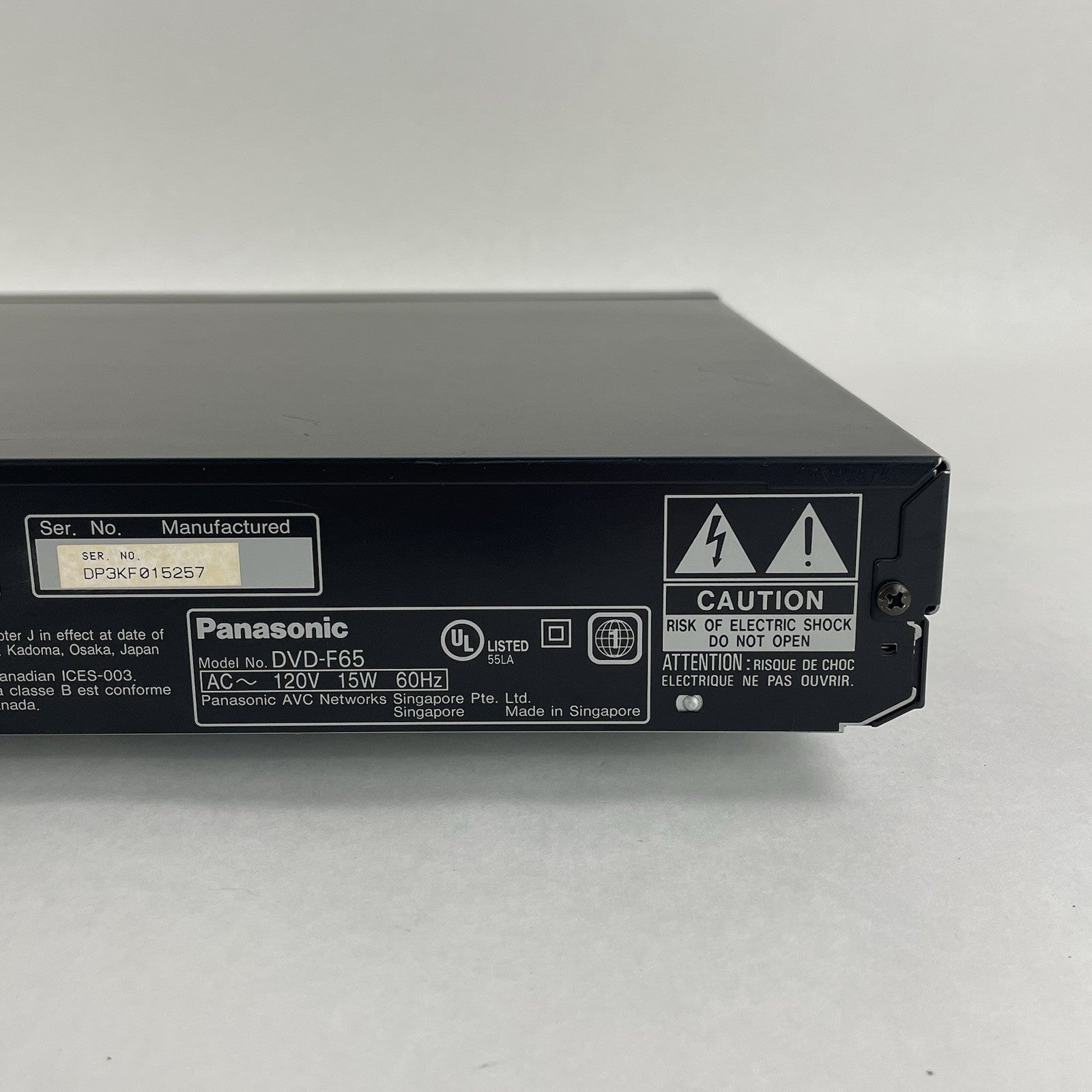 Panasonic DVD-F65 5 Disc DVD Player9