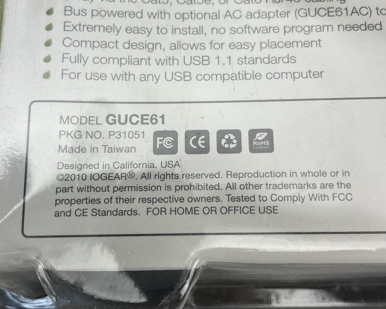 IOGEAR GUCE61 USB Xtra Booster Ethernet Extender