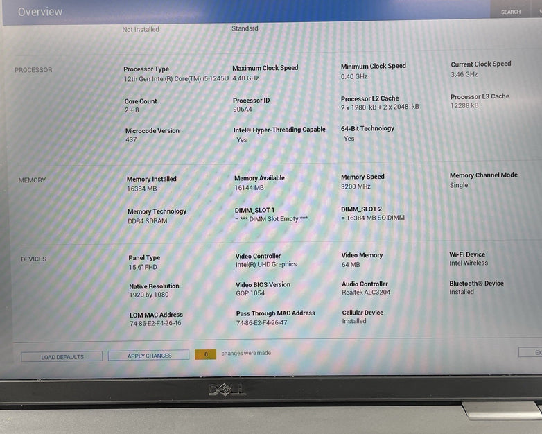 Dell Latitude 5430 15.6" i5-1235U 3.86GHz 16 GB RAM No SSD/OS/AC