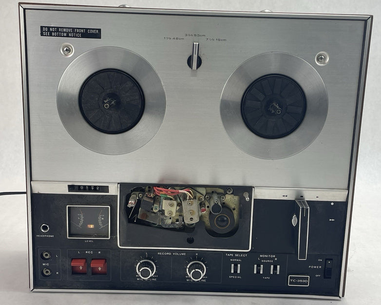 Sony TC-353D Reel to Reel Tape Recorder for Parts or Repair