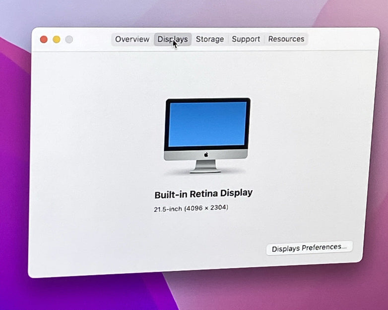 Apple A1418 iMac Retina 4K 21.5" 2015 3.1GHz Core i5 8GB RAM 1TB HDD os12.7.6
