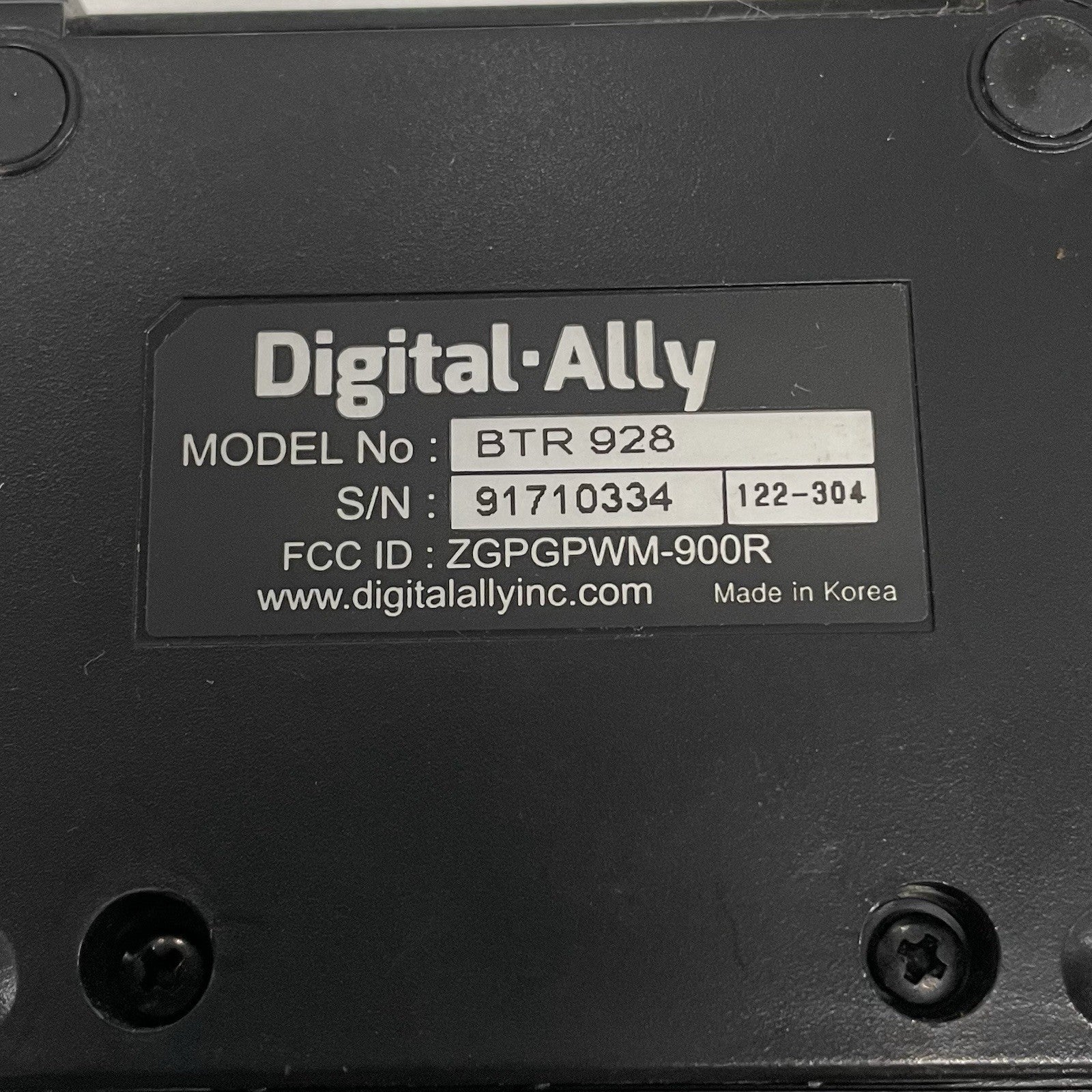 Digital Ally BTR-928 Wireless Microphone Untested