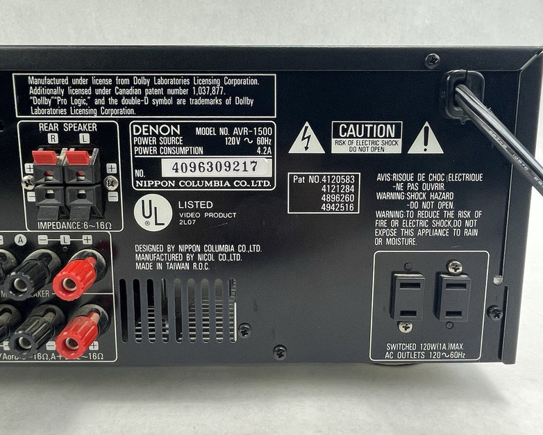 Denon AVR-150 Receiver Precision Audio Component/AV Surround  No Remote