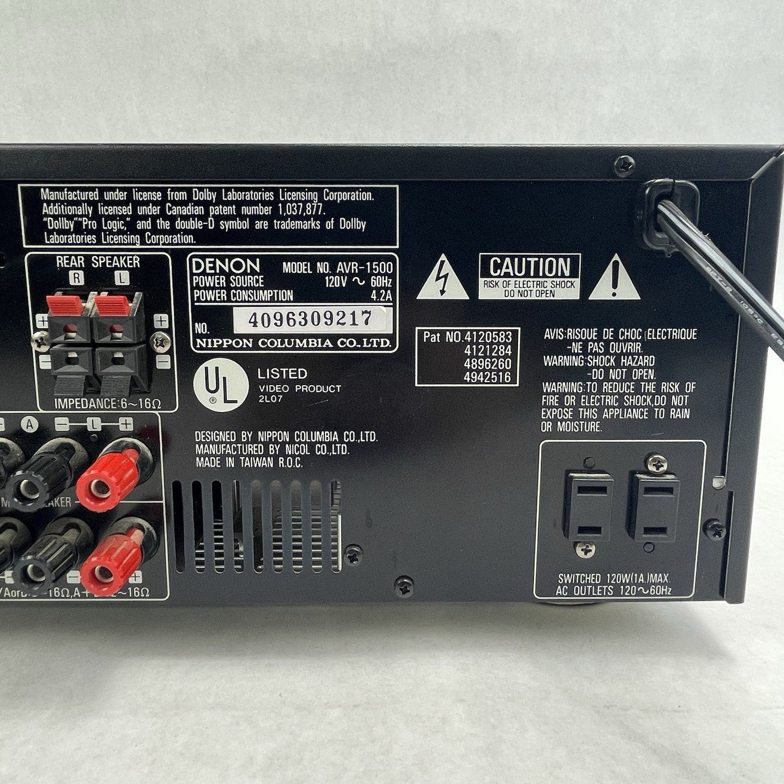 Denon AVR-150 Receiver Precision Audio Component/AV Surround  No Remote