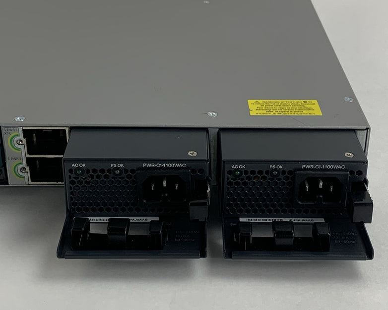 Cisco WS-C3850-48PW-S V07 PoE+ 48-Port Network Switch Tested w/ C3850-NM-4-1G