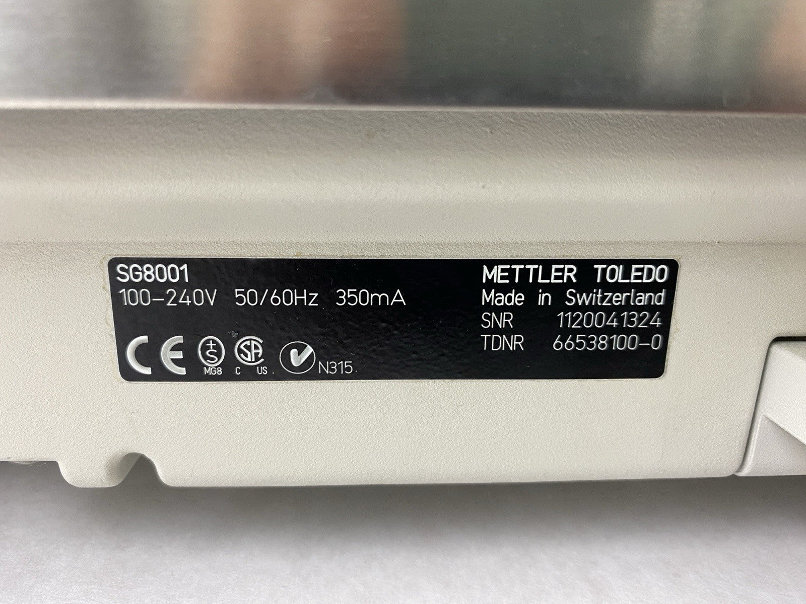Mettler SG8001 Analytical Lab Scale Digital Balance Benchtop